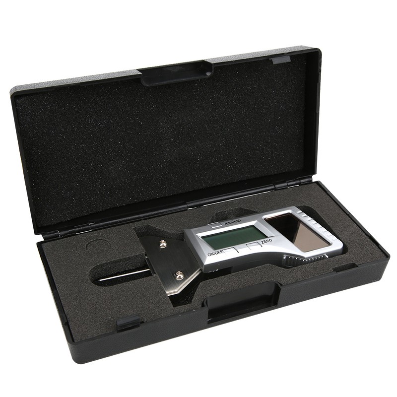 Solar Energy Digital Tyre Tread Depth Gauge Caliper Stainless Steel