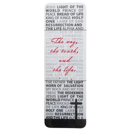 Dicksons Way the Truth Life Names of Jesus Antique Silvertone Metal, Inspirational Presentation Card, Retractable Writing Ballpoint Pen, Black Ink, Single
