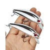 Avlcoaky Minnow Lure Set Reflective Electroplated Jerkbait, 2pcs 3/8oz Mirror