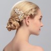 Yovic Crystal Bride Wedding Hair Comb Gold Bridal Headpieces Rhinestone