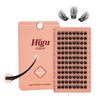Higu clace Flat Eyelash Extensions, 88-Piece Cluster Eyelash Set, Ultralight