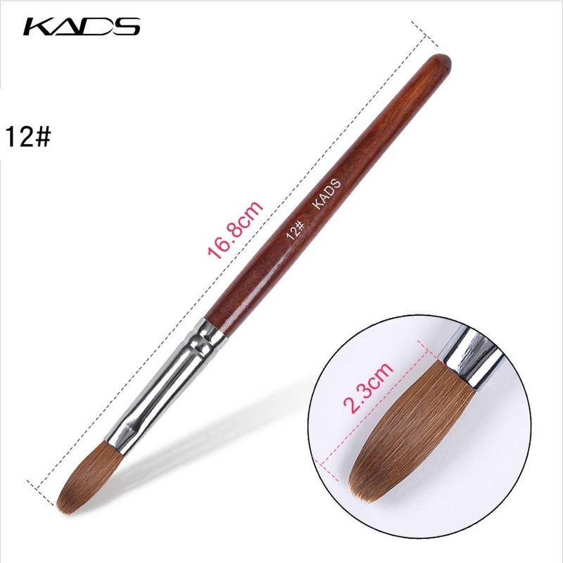 Kads Kolinsky Acrylic Nail Brush Rosewood Nail Art Manicure Tool