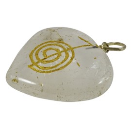 Harmonize Crystal Quartz Stone Heart Shape Pendant Symbol Spiritual Amulet Reiki Healing Crystal