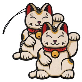 Set of 2 Tuning Air Fresheners for Car Air Freshener Design Fragrance Pendant (2 x Maneki Neko)