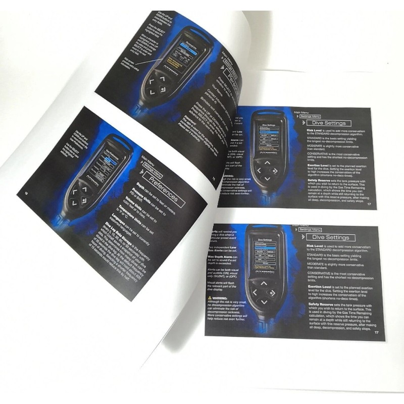 Atomic Cobalt 1 Scuba Dive Computer Instruction Owners Manual Printed