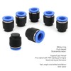 50PCs Air Pipe Plug Pneumatic Cap Plastic Brass Quick Insert