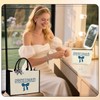 3 Pcs Bride Wedding Tote Bag with Makeup Bag and