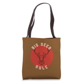 Big Deer Rule Vintage Hunting Adventure Outdoors Tote Bag