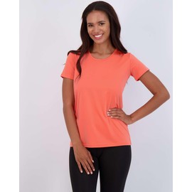 Real Essentials 5 Pack: Women's Short Sleeve T-Shirts Workout Tops Fitness Pilates Gym Activewear Athletic (Plus Available), Set 10, 3X, Pack of 5