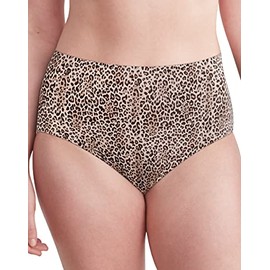 Bali Women's Comfort Revolution Easylite Brief Panty, Classic Animal Print, 8