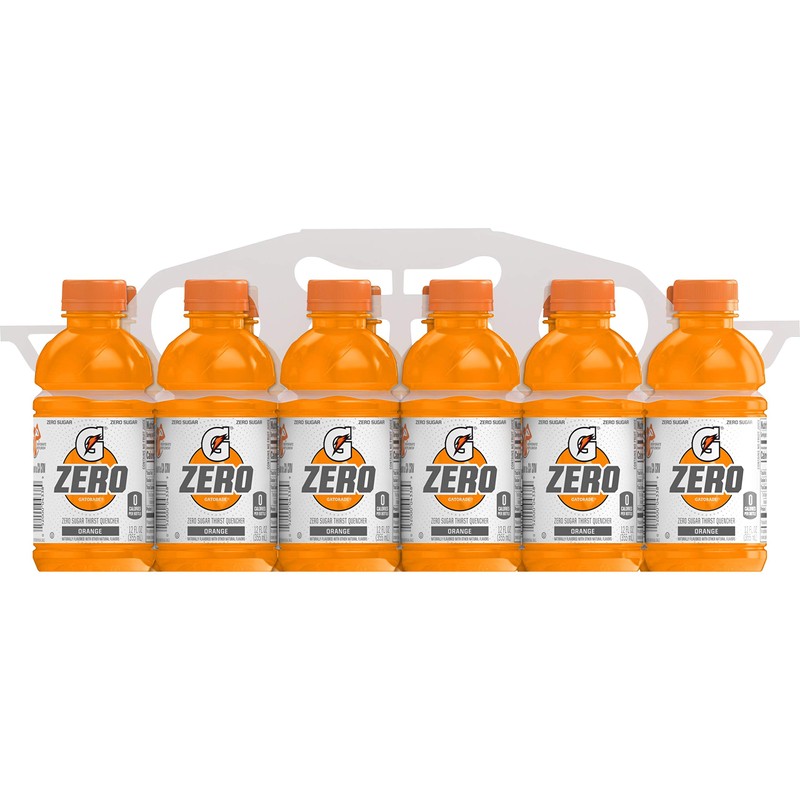 Gatorade Zero Sugar Thirst Quencher Bottles , Orange, 12 Ounce