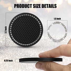 Car Cup Coasters (2 Pack) | Car Push Start Button Bling (1 Pack) -27
