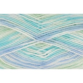 King Cole Cherish DK 100g Multi-Coloured Acrylic Knitting Yarn (Peppermint 3508)
