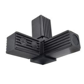 Design61 4x Connector for Square Pipes with Outlet Pipe Connector 90° 25 x 1.5 mm