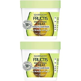 Garnier Fructis Smoothing 1 Minute Hair Mask, Avocado, 3.4 fl. oz. (Pack of 2)