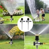 2pcs Gartensprenger, 360-Grad-Bewässerungssystem Gartenregner, Automatischer Sprinkler,2 PCS Kreisbogen-Regner + Stabiler