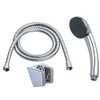 Bene K32-203-150SET 3PCS Duschset, Handbrause+ Edelstahl Schlauch 150cm + Brausehalter, Chrom (Handbrause-Chrom, Edelstahl 1,5 m glänzend)