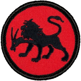 Retro Red/Black Chimera Patrol Patch - 2" Diameter Round Embroidered Patch