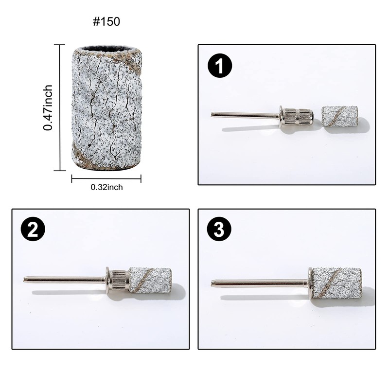 NMKL 100Pcs Zebra Sanding Band Pieces Grinding Polisher Files Nail