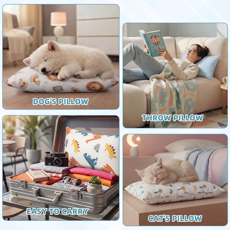 Kigley 6 Pack Mini Pillows for Daycare 9.1 x 13.8''