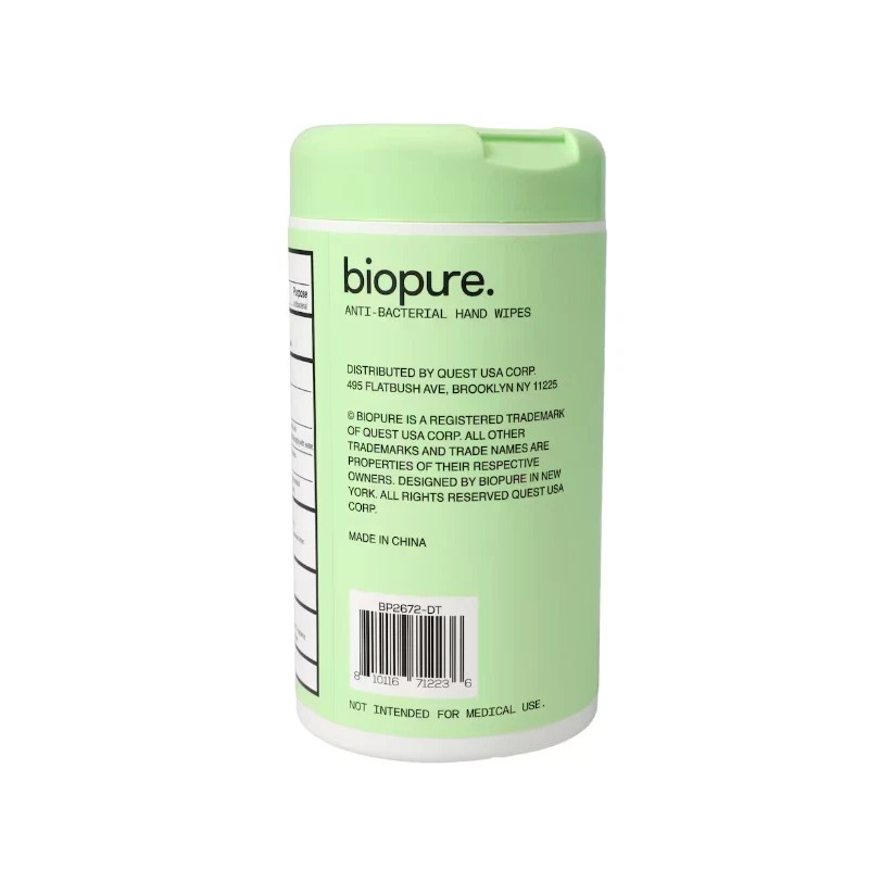 Biopure Plant Based Anti-Bacterial Hand Wipes with Aloe & Vitamin