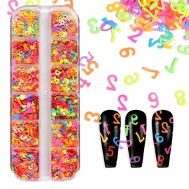 12 Grids Colorful Heart Nail Art Glitter Sequins 3D Holographic Mixed Pack Butterfly Star Letter Designs Glitter Flakes Acrylic Nail Supplies for Women Girls Manicure Decorations Accessories Set