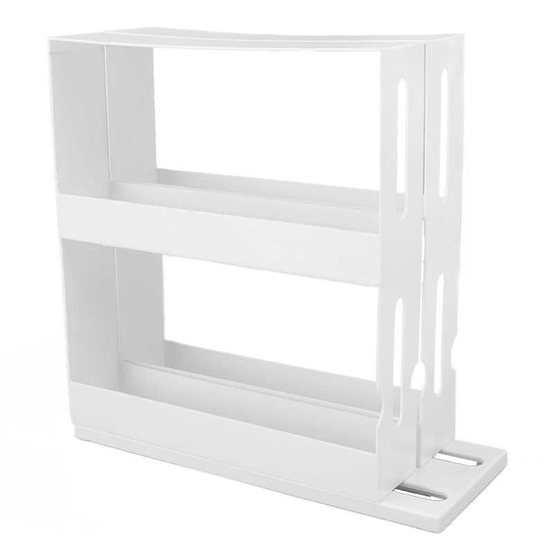 Sliding Spice Rack Slidable Design 2 Tiers Large Capacity Nonslip