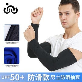 Ice Silk Summer Cool UV Protection Open Finger Riding Arm Sleeves Sleeve Bx-B-04 Light Gray+S 5ea