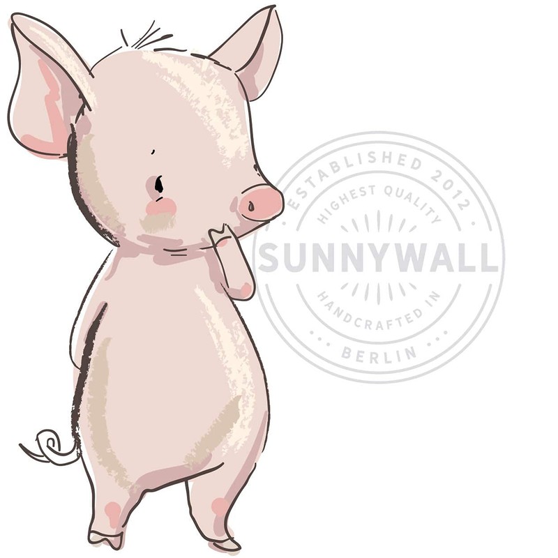 Sunnywall Wall Sticker Pig Size 1