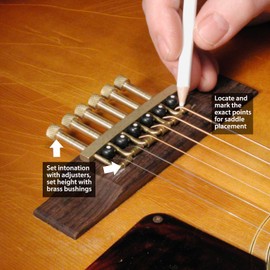 The StewMac Intonator, Flattop Guitar Bridge Saddle Placement Tool