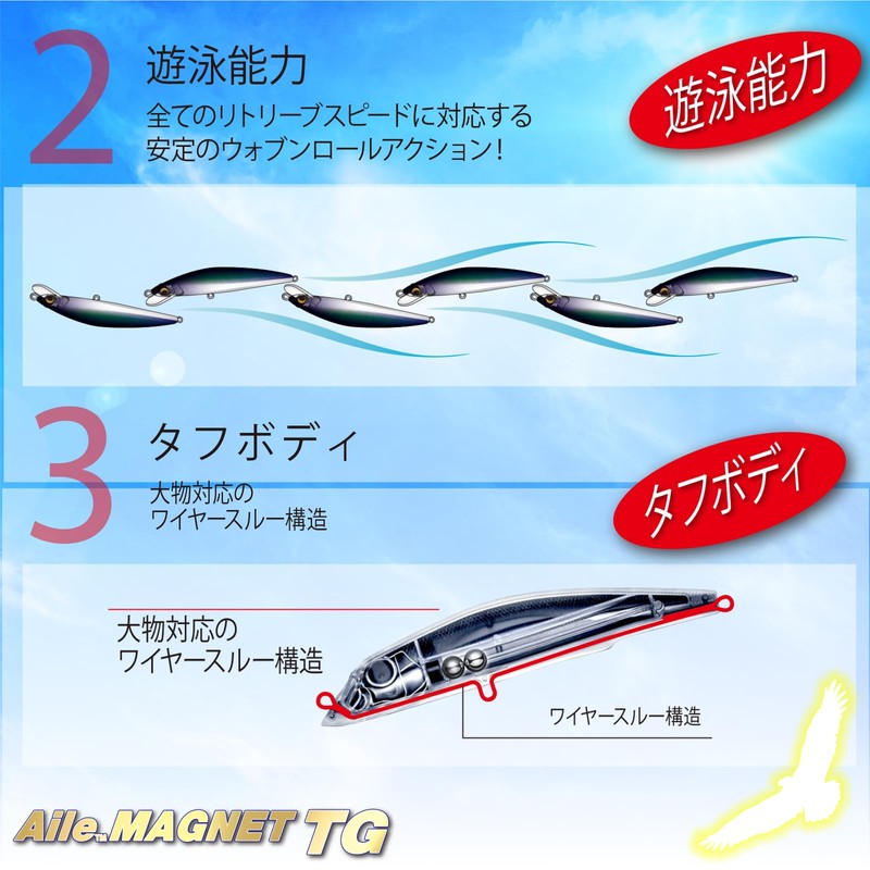 DUEL Aile Magnet TG Darter 105F Floating, 4.1 inches (105