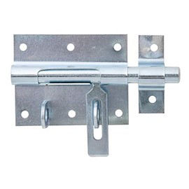 Alberts Blue Galvanised 137083 Lock with Attached Loop Plate 80 x 64 mm Bolt Diameter 11.5 mm Total Length 116 mm