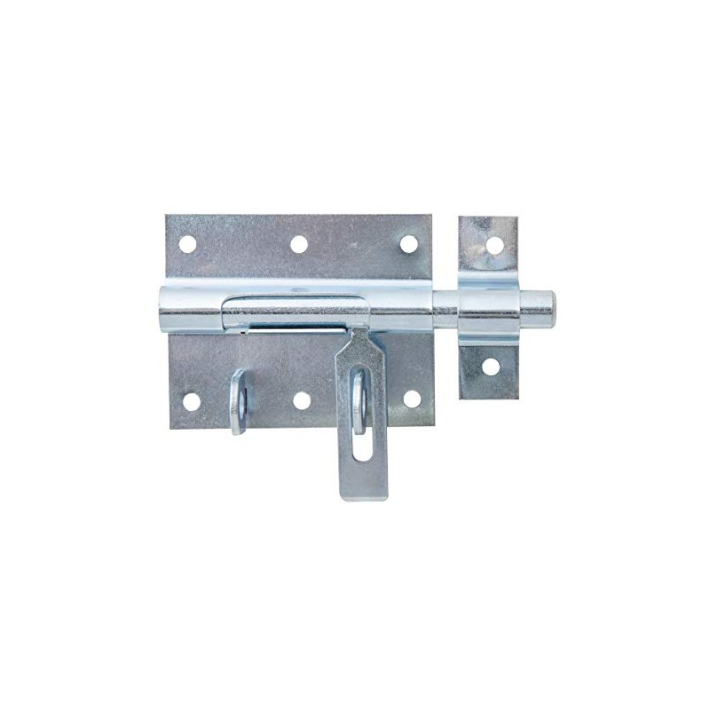 Alberts Blue Galvanised 137083 Lock with Attached Loop Plate 80