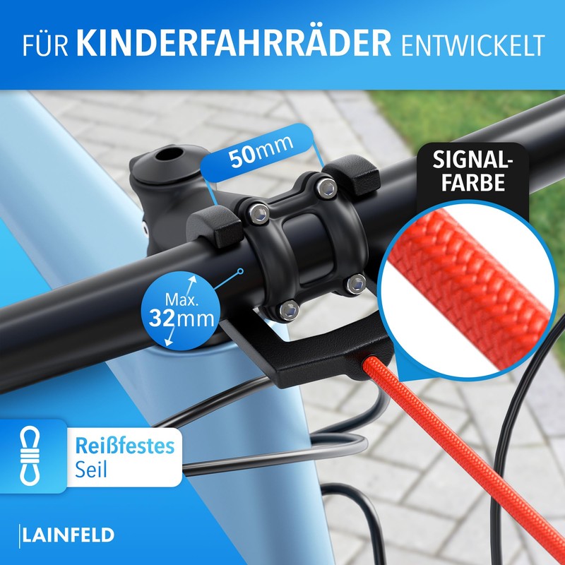 LAINFELD Children's Bicycle Tow Rope | 2.5 Metre Towing System