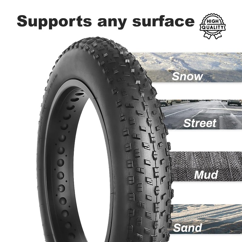 26x4.0 Fat Tire and Inner Tube | Snow Tire |