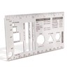 UPTTHOW Culinary Ruler Stainless Streel Mini Cutting Reference Template Cooking