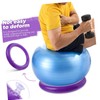 GRIRIW Inflatable Yoga Ball Base with Fixed Ring Round Support