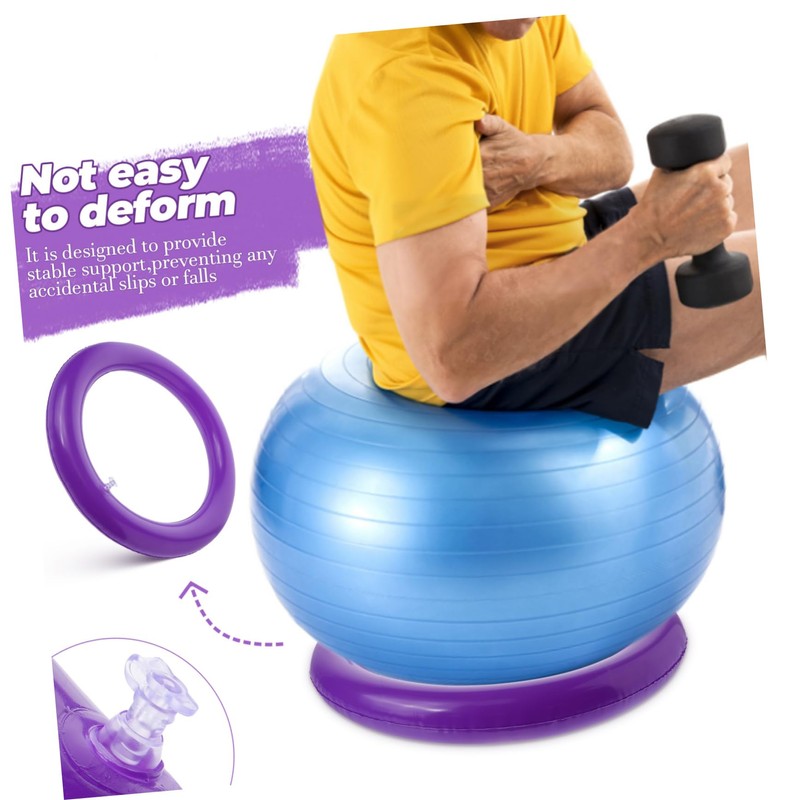 GRIRIW Inflatable Yoga Ball Base with Fixed Ring Round Support