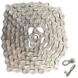 Roellgs 9-Speed Bike Chain 116 Links Bicycle Chain High Strength Manganese Steel Cycling Chain with Magic Buckle for Road Mountain Bike