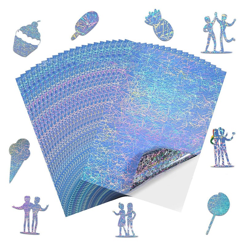 20 Sheets Printable Holographic Sticker Paper Waterproof Quick Drying A4