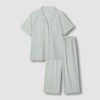 JAJU [JAJU] Men's/Women's Cotton Rayon Seersucker 7-part Pajama Set