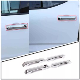car-king888 ABS Chrome Kit Outer Car Door Grab Handle Cover Trim For Toyota Tundra 2022-2023
