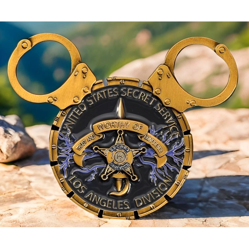 U.S. Secret Service Deep Gray Disneyland Mickey Mouse Handcuff Challenge