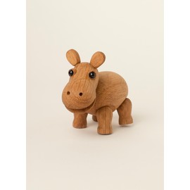 Spring Copenhagen Handmade African Hippo Wilma - Unique Wooden Art Decoration for Animal Lovers