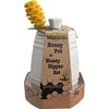 Prepara Ceramic Honey Pot and Dipper Set, Wood/Silicone