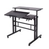 Mobile Laptop Sit-Stand Desk, Soges Height Adjustable Standing Tiltable Top