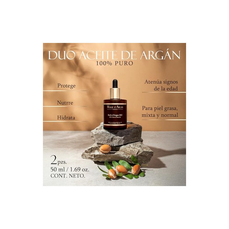 MARIE D' ARGAN Aceite De Argán 100% Puro 50ml 2