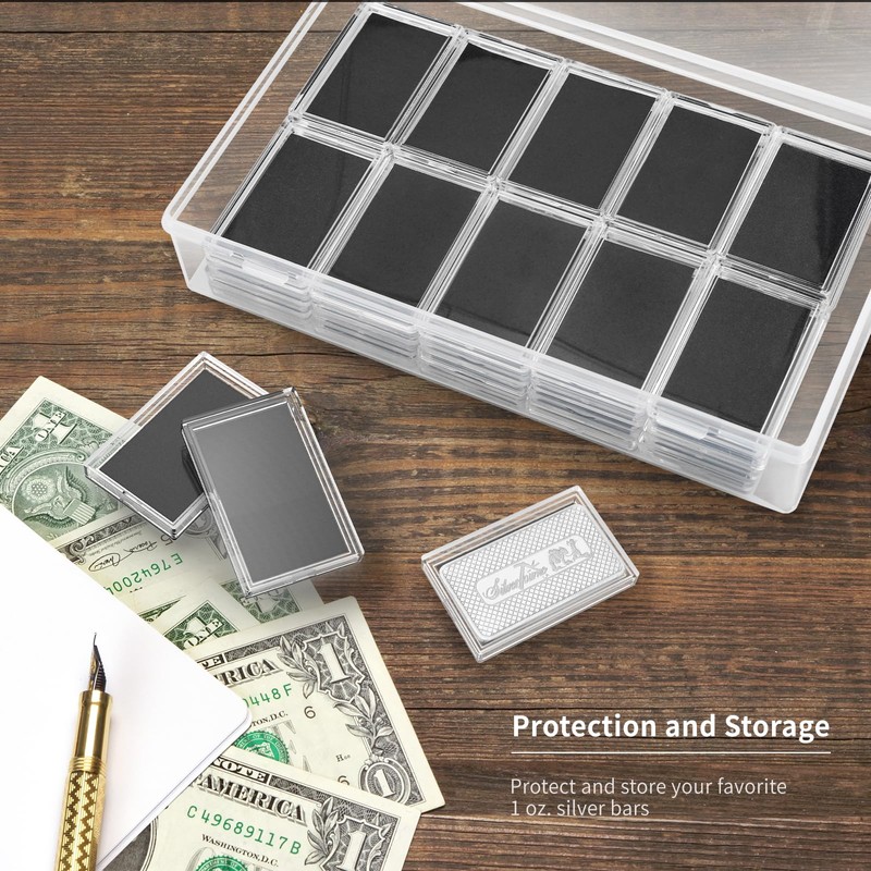 Yncotte Silver Bar Case, 1 oz Silver Bar Holder Silver