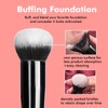M5 Blush Foundation Brush Set, 2 Pieces, Black