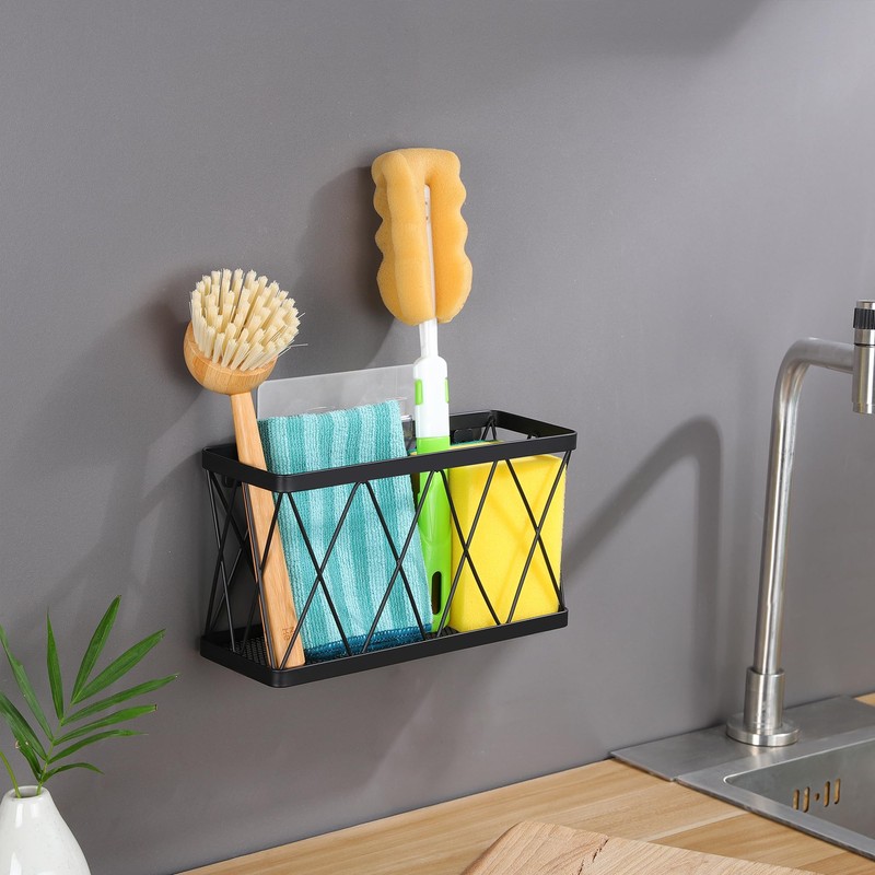 YIGII 3 Pack Adhesive Cabinet Organizer - Wall Mounted Pantry